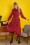 Pretty Vacant - 60s Melissa Chimp Dress in Burgundy
