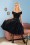50s Dolores Glitter Drops Velvet Doll Dress in Black