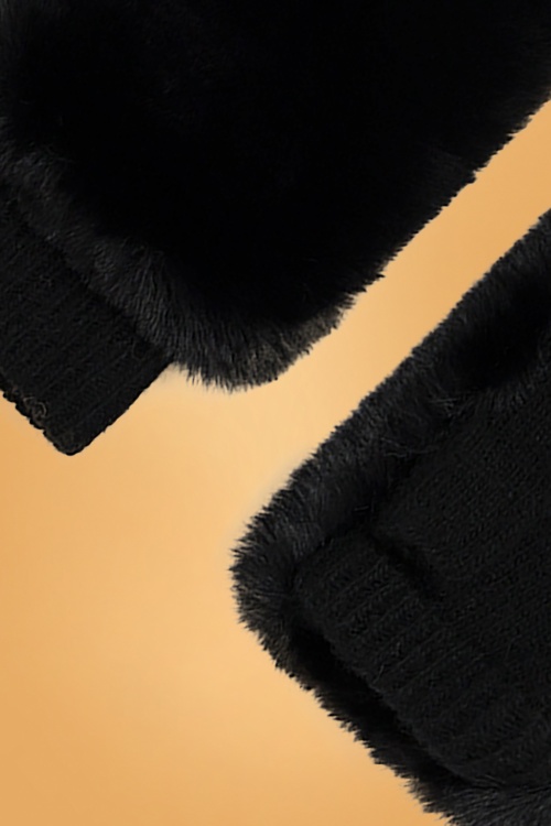 Amici - 60s Grace Wool Gloves in Black  2