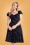 Vixen - Nadia Bow Suspender Pencil Skirt Années 50 en Noir