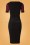 Vintage Chic for Topvintage - Candy Pencil-jurk in wijn en zwart 3