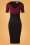 Vintage Chic for Topvintage - 50s Candy Pencil Dress in Wine and Black
