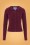 Collectif Clothing - 40s Cara Cardigan in Burgundy 2