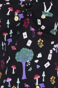 Collectif Clothing - Dolores Wonderland Top Années 50 en Noir 4