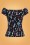 Collectif Clothing - Dolores Wonderland Top Années 50 en Noir 3
