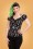 Collectif Clothing - 50s Dolores Wonderland Top in Black