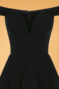 Collectif Clothing - 50s Valentina Swing Dress in Black 3