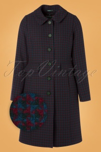King Louie - 60s Nathalie Darby Coat in Autumn Blue 2
