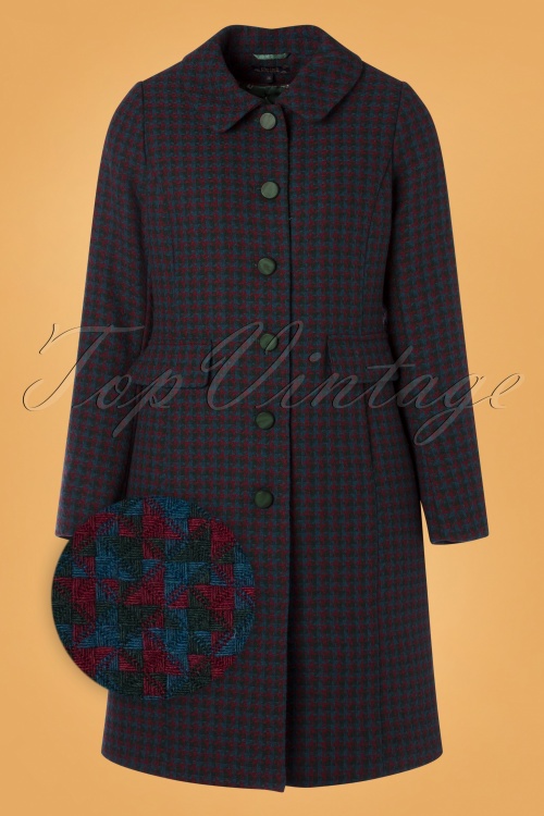King Louie - 60s Nathalie Darby Coat in Autumn Blue 2