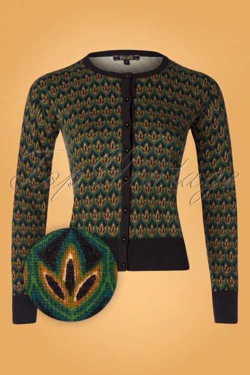 King Louie 29494 Cardi Roundneck Fluffy In Pine Green20190621 003Z