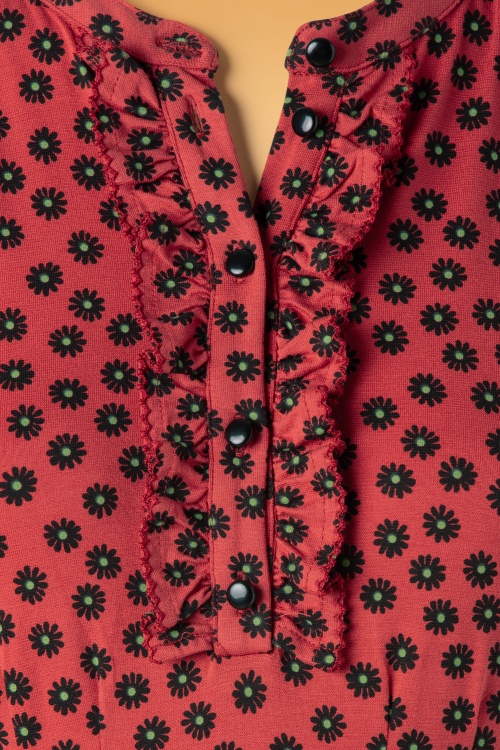 King Louie - Caro Orbit Dress Années 60 en Rouge Iconique 4