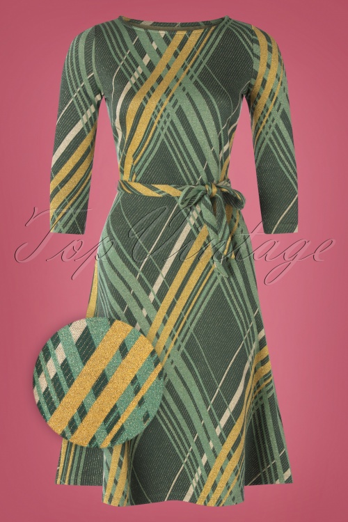 King Louie - 60s Betty Bronte Swing Dress in Sycamore Green 2