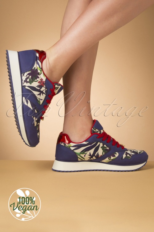 Ruby Shoo - Suzie Sage-sneakers in marineblauw 2