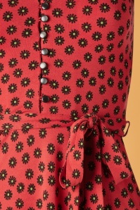 King Louie - Emmy Orbit Dress Années 60 en Rouge Icône 4