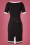 Banned Retro - 50s Work It Out Pinstripe Pencil Dress in Black 5