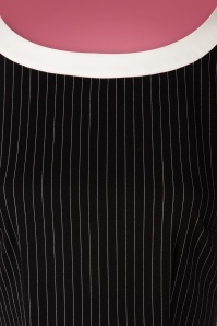 Banned Retro - 50s Work It Out Pinstripe Pencil Dress in Black 4