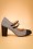 Banned♥Topvintage - Golden Years Check Pumps in Schwarz 2