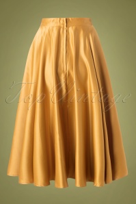Banned Retro - 50s Miracles Full Swing Skirt in Gold 4