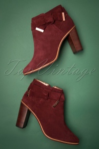 Ted Baker - 70s Anaedi Suede Booties in Burnt Berry 2