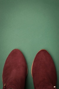 Ted Baker - 70s Anaedi Suede Booties in Burnt Berry 4