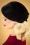 Collectif Clothing - Salma Wool Flat Cap Hat Années 50 en Noir