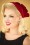 Collectif Clothing - Florence Wool Fascinator Hat Années 50 en Rouge