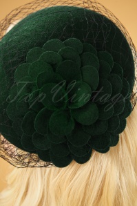 Collectif Clothing - Sammy Wool Fascinatorhoed in groen 3