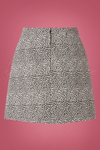 Banned Retro - Jacky Jacquard Mini Skirt Années 60 en Noir et Blanc 3