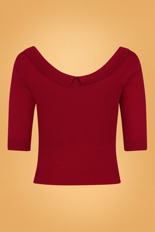 Collectif Clothing - Babette trui in rood 3