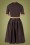 Miss Candyfloss - 40s Lea Dora Swing Dress in Brown 5