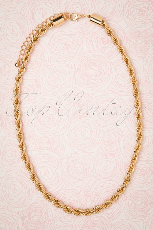 Darling Divine - Gold Rush Chunky Necklace Années 50 en Doré