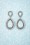 Darling Divine - 50s Sparkly Crystal Drop Earrings in Silver 3