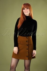 Banned Retro - 60s Beatrice Skirt in Tobacco