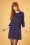 Compania Fantastica - Verna Graphic Dress Années 60 en Bleu