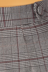 Banned Retro - 40s The Classy Tartan Trousers in Grey 3