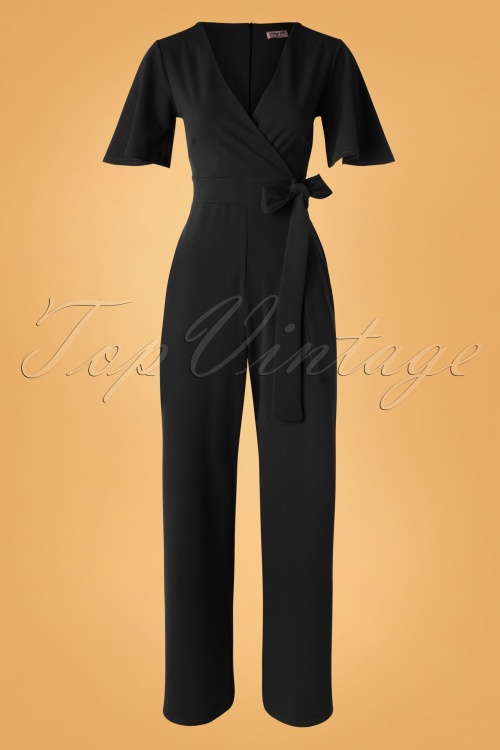 Vintage Chic for Topvintage - Vina-jumpsuit in zwart