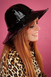 Amici - 50s Lena Rain Hat in Black  3