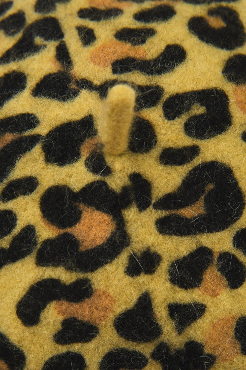 King Louie - Leopard Baskenmütze in Marzipan 2