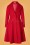 Belsira - Dorrie Wool Coat Années 50 en Rouge Vif 2