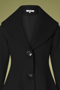 Belsira - 50s Dorrie Wool Coat in Black 3