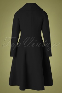 Belsira - 50s Dorrie Wool Coat in Black 5