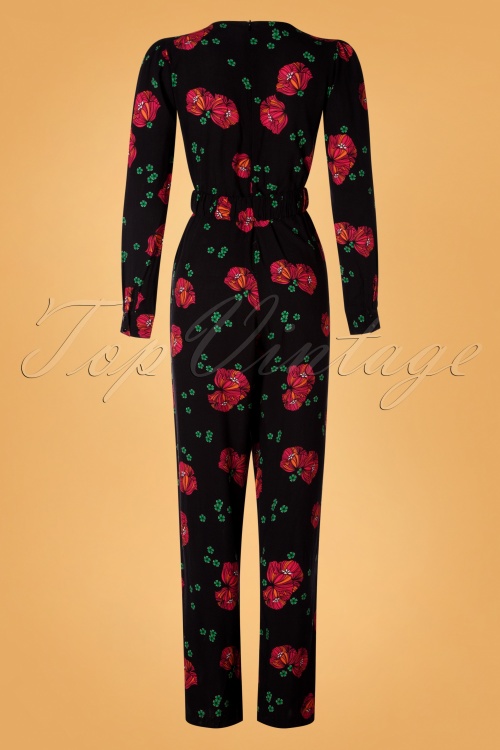 Mademoiselle YéYé - 60s Perfect Moments Jumpsuit in Black 5