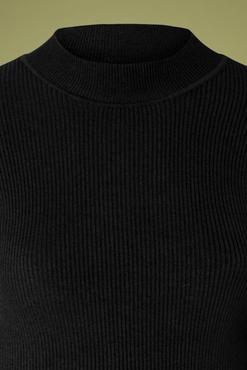 Compania Fantastica - 60s Jessica Turtleneck Jumper in Black 4