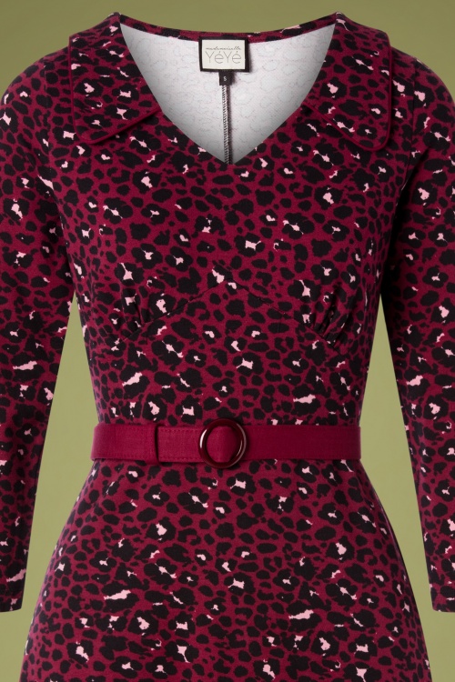 Mademoiselle YéYé - 60s Vintage Moments Dress in Leopard Red 3