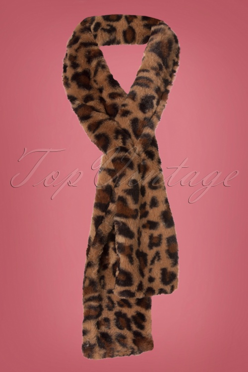 Banned Retro -  50s Olga Faux Fur Scarf in Leopard