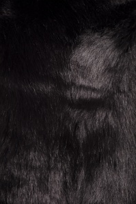 Banned Retro - Hazel Big Faux Fur Scarf Années 50 en Noir 4