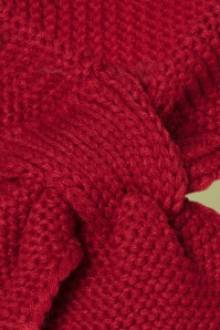 Banned Retro - Fru Fru gebreide sjaal in rood 2
