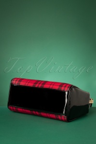 Banned Retro - 50s Caraboo Tartan Bag in Black and Red 4