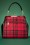 Banned Retro - Caraboo Tartan tas in zwart en rood 5