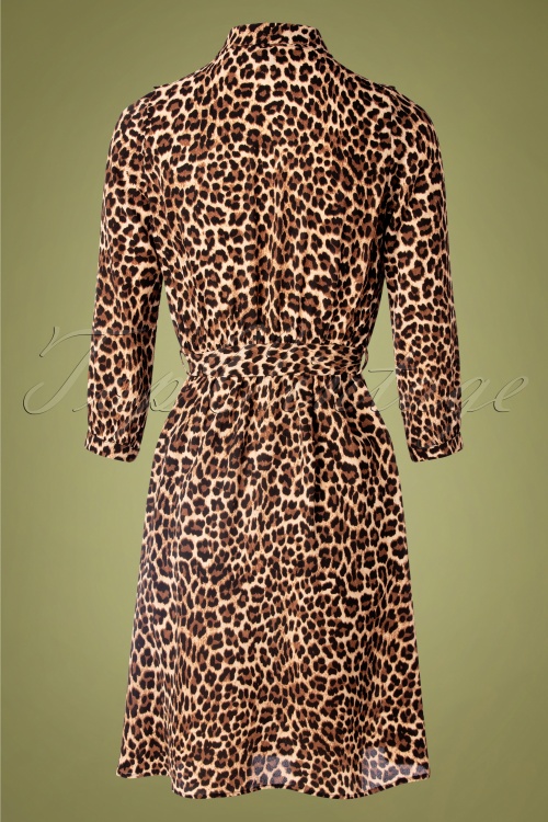 Mademoiselle YéYé - 60s Dancing to Vinyls Dress in Leopard Brown 3
